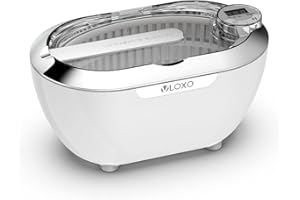 Limpiador Ultrasónicos, VLOXO CD-3840 Limpiador de Gafas Limpiador Ultrasónico 700ML Limpiador de Joyería para Joyería Con 5 Configuraciones de Temporizador