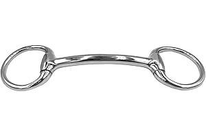 Equine Smile ES0095 Gebiss Olivenkopfstange Stangengebiss aus Edelstahl vom Pony bis zur vollen Größe Ringdurchmesser 55 mm Gebissstärke 13 mm (10.5 cm)