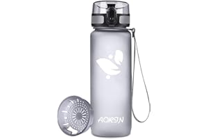 AORIN Butelka do picia – 350 ml/500 ml/750 ml/1 l, butelka na wodę, nie zawiera BPA i tritanu, szczelna, sportowa, dla dorosłych, dzieci, fitness, biegania, jogi, jazdy na rowerze, aktywności na
