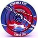 Produktbild Blue Red Silver Splashes Yo-Yo Professional Aluminum Sidekick Pro YoYo by Kaleb USA