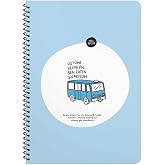 Keskin Color Hisli Şeyler A4 80Yp.Kareli Spiralli Stickerli Defter - &Uuml;st&uuml;me Gelmeyin Ben Zaten Dolmuşum