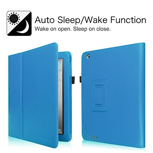 Fintie iPad 2 / 3 / 4 Hülle Case – Folio Slim Fit Kunstleder Schutzhülle Cover Tasche Etui mit Auto Schlaf / Wach Funktion für Apple iPad 2 / iPad 3 / iPad 4, Blau - 2