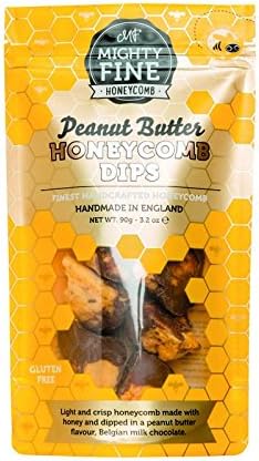Peanut Butter Milk Chocolate Honeycomb Dips - Mighty Fine Sweets 90g (Pack of 1)