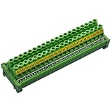 DIN-Reihenklemme aus hochwertigem hitzebeständigem Nylon-Material der Marke Dinkle aus Taiwan, die Klemmleiste ist geeignet für eine Breite von 35 mm.