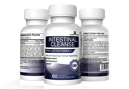 LIMPIEZA INTESTINAL- Nogal Negro y Ajenjo - Limpia y protege el sistema digestivo - Depurador Intestinal - 60 cápsulas Detox Limpieza Colon por SupplementsYou