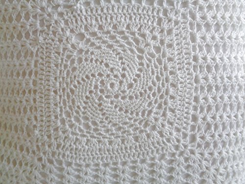 Kissen Weiß Häkelmuster 1 Großmutter Style Shabby Chic 40×40 ohne Füllung - 2