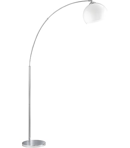 Lampada Ad Arco Da Terra Bakaji - Altezza Regolabile 150-170 Cm, Base In Marmo, Paralume Orientabile In Tessuto, Attacco E27 Max 60W, Design Moderno