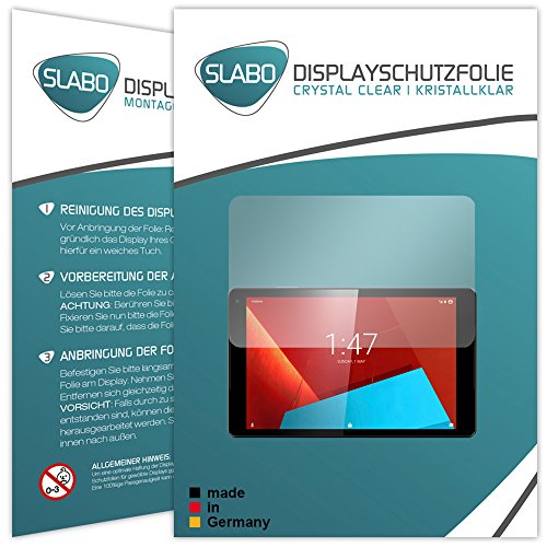 2 x Slabo Displayschutzfolie Vodafone Tab Prime 7 Displayschutz Schutzfolie Folie „Crystal Clear“ unsichtbar MADE IN GERMANY - 2