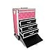 Roo Beauty Tanzania Beauty Trolley Hairdressing Case, Manicure And Nail Case In Imperial Pink