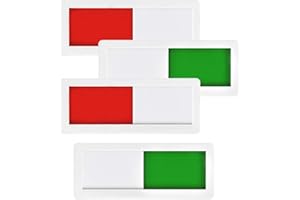 ‎JIJZEDL 4 Stücke Bitte Nicht Stören Schild, Acryl Selbstklebend Frei Besetzt Schild Türschild, Besetzt Schild Toilette mit Schieber, Do Not Disturb Klebeschild für Büro, Konferenzraum, Toilette (1)