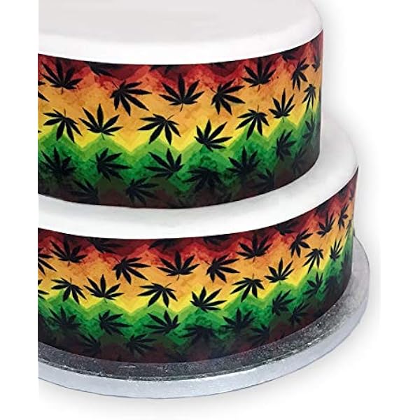Orange Trading Dartmouth Ltd Edible Decor Icing Sheet Reggae Rastafarian Border Edible Cake Topper Decoration Great For Larger Cakes Amazon Co Uk Grocery