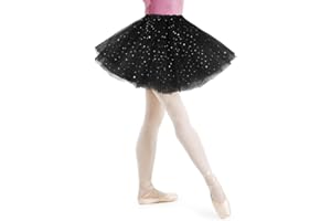 AYBUY Damska spódnica tutu, elastyczna, 3-warstwowa, tiulowa spódnica, baletowa, halka, halka, spódnica na karnawał, imprezę tematyczną, balet, do tańca, na Halloween