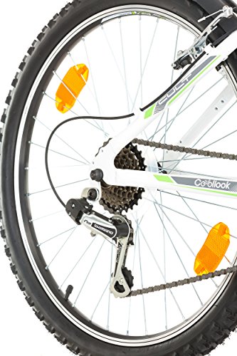 24 Zoll, CoollooK, fahrrad, CULT, Jungen, Unisex, ALLOY, city, Aluminium, Shimano 21 GANG, RH 35cm, Weiß, - 9