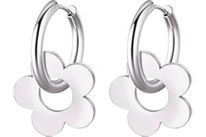 KKJOY Boucles D'oreilles Pendentifs en Acier Inoxydable Boucles d'oreilles Pendantes Bijoux Cadeaux pour Femmes Filles