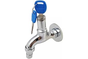 CWOQOCW Grifo de riego para jardín al aire libre con cerradura de llave, construcción de aleación a prueba de para robo