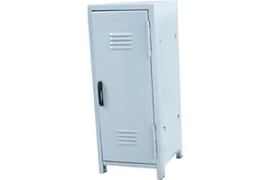 perfk Mini casier de Rangement de Bureau avec Serrure et clé, Armoire de Bureau multifonctionnelle en métal, boîte de Rangement pour Maquillage et poupées, Bleu