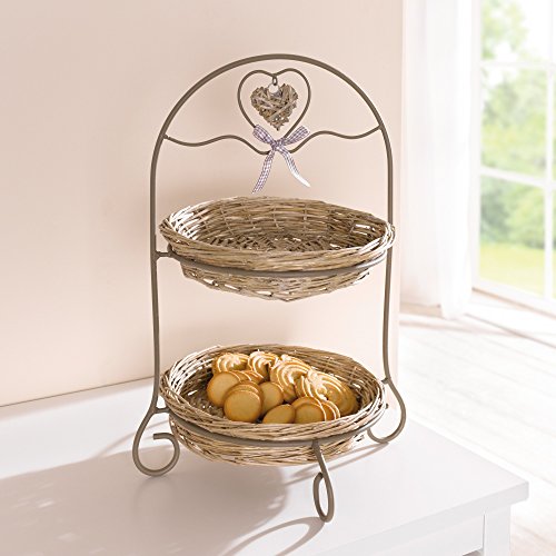 Frank Flechtwaren Etagere Weidenherz - 4