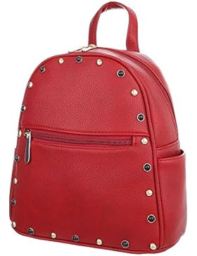 iTal-dEsiGn Damentasche Kleine Rucksack Freizeittasche Kunstleder TA-M1098