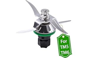 Ruiqas Lame de Rechange pour Thermomix TM5/TM6 Couteau à Pâte en Acier Inoxydable avec Anneau D'étanchéité Lame de Rechange