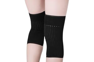 YJZQ Ginocchiera termica in maglia, per artrite, elasticizzata, per la notte, per alleviare il dolore, per yoga, corsa, allenamento, ciclismo, passeggiate, sonno