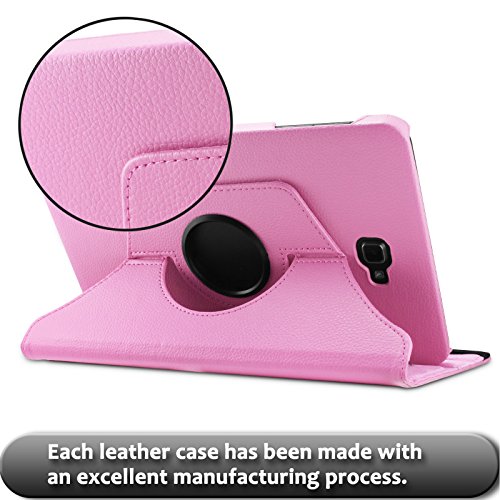 Samsung Galaxy Tab A 10.1 Hülle Case, Infiland PU Ledertasche lederhülle 360° Drehbarer Stand Smart Cover Case Schutzhülle Tasche Etui für Samsung Galaxy Tab A 10.1 Zoll (2016) Tablet-PC(mit Auto Schlaf / Wach Funktion)(Rosa) - 8