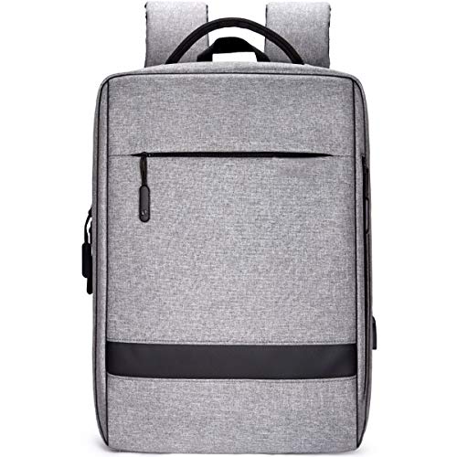 Preisvergleich Produktbild Lässiger, tragbarer Rucksack, wasserdichter Laptoprucksack mit USB-Ladeanschluss, ultraleichter Unisex-Schultasche für den Rucksack (Color : Gray)
