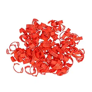 Poultry Leg Bands, Easy-to-Find Clip?On Poultry Foot Rings 100PCS/Bag with 01?100 Numbers for Chicken for Livestock Farm for Goose for Duck for Farm