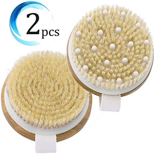 2Pcs Body Brush Shower Massage Bristle Nodules Skin Cleaning Exfoliating Blood Circulation