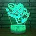 Produktbild Qaq Starry Sky7 Farbwechsel Usb Schlafzimmer Dekor Rugby Sportler Form Schreibtischlampe 3D Led Nachtlicht Nacht American Football Leuchte Geschenk