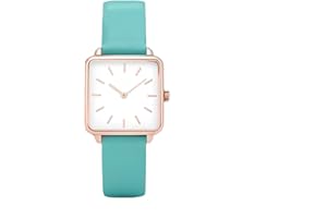 Basfur Montre-Bracelet pour Femme, Montre à Quartz analogique de Conception Classique pour Femme avec Bracelet en Cuir Respirant