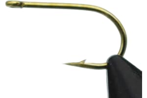 Tigofly 50 Pcs/Lot Bronze Color Fly Tying Round-Bend Hook Size 8# 10# Robust Shank Egg Yarn Dry Nymph Fly Fishing Reversed Hooks