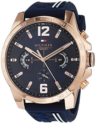 Tommy Hilfiger Mixte Multi-cadrans Quartz Montres bracelet avec bracelet en Silicone - 1791474