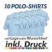 Produktbild 10 Polo Shirts in Wunschfarbe, Fruit of the Loom, inkl. Wunschtext / Logo Druck Werbedruck