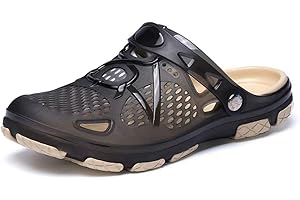 HAFIOT Uomo Zoccoli Spiaggia Giardinaggio Gomma Ospedale Esterno Pantofole Estate Sandali Nero Blu Giallo 40-45