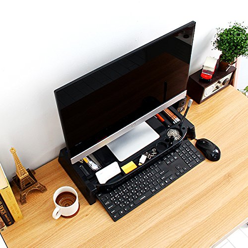 Lavolta Lagerung Veranstalter Monitor Ständer Aufbewahrung Schreibtischregal mit Stauraum für Acer AOC ASUS BenQ Dell Eizo Fujitsu LG Philips Samsung Viewsonic Flat Panel LCD TV Bildschirm Display Computer Desktop All-in-One PC - 2