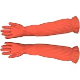 Long Rubber Gloves - 45cm Long Cleaning Work Gloves, Reusable for Home and Kitchen