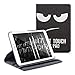 Produktbild kwmobile Hülle 360° für > Samsung Galaxy Tab S2 9.7 T810N/T813N/T815N/T819N < Case in Don't touch my Pad Design mit Ständer - Schutzhülle Tablet Tasche mit Standfunktion in Weiß Schwarz