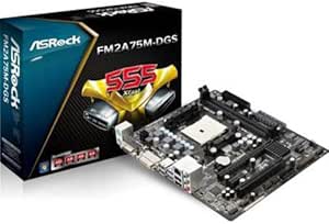 AsRock FM2A75M-DGS Motherboard (Socket FM2, AMD A75 FCH, DDR3, S-ATA 600, Micro ATX, PCI Express 2.0, 5.1 Channel HD Audio, Support AMD Cool n Quit Technology)