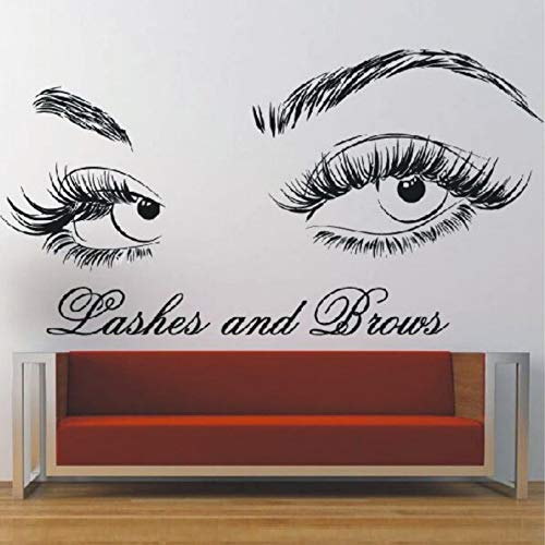 Preisvergleich Produktbild ljmljm Schwarz 56x108cmWimpern und Augenbrauen Europäische und amerikanische Frauenaugen kreative entfernbare entfernbare Aufkleber