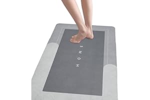 ShengOu Alfombra Suave para Cuarto de baño Antideslizante y Absorbente, para Ducha (40 x 60 cm, Cuadrada)