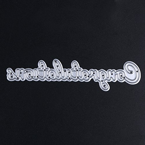Amazingdeal365 4 PCS Buchstabieren Metall Form Schablonen Schneiden DIY Dekor Sammelalbum Karten Buchzeichen Lesezeichen als Geschenk für Freunde Geburtstag Kinder,Kindergarten Hobby Schule Handarbeit Unterricht usw. Ein tolles Geschenk! - 7