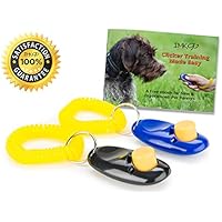 Klicker Für Hunde Inklusive Kostenfreiem eBook - Hundeklicker Training Set Für Hund Bestehend Aus 2 Clicker Mit  Handgelenkband - Perfekt Für Welpenerziehung, Hundeerziehung