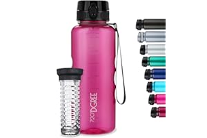 720°DGREE Botella de agua uberBottle – 1,5 litros, 1500ml | Novedosa botella deportiva | Ideal para niños, fitness, deportes, fútbol, guardería, escuela, pequeños, antigoteo