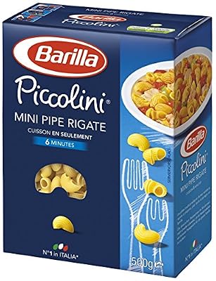 Barilla Pâtes Piccolini Mini Pipe Rigate 500 g - Lot de 6