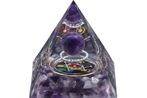 DOEUNNER Crystals Crystal Pyramid Gifts Healing Meditations Spiritual Chakra Moonstone Reiki Women Gift Presents for Her Accessories Beginners Birthday Unique Friends Anniversary Astrology Amethyst