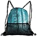 Produktbild RAINNY Drawstring Backpacks Bags,Magic Foggy Dark Forest Foliage Landscape Countryside Fantastic Monochromic Art Print,5 Liter Capacity,Adjustable