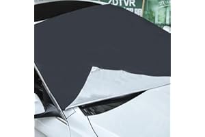 YKKJ Couverture Pare-Brise Avant Voiture ，Bache Pare-Brise Magnétique Couverture Repliable, Universelle pour Voiture Anti Givre, Neige, Glace, Pluie et Soleil。