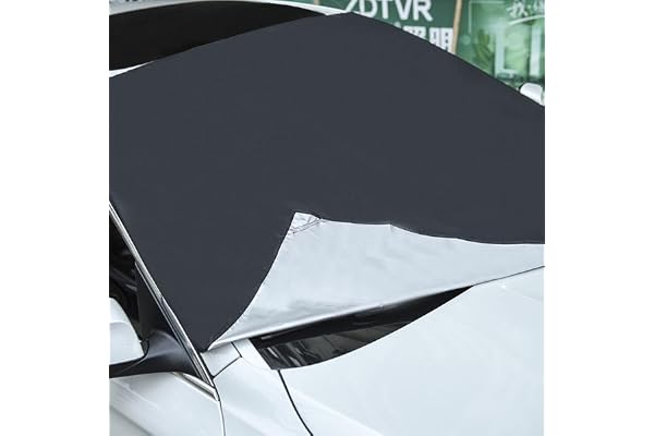YKKJ Couverture Pare-Brise Avant Voiture ,Bache Pare-Brise Magnétique Couverture Repliable, Universelle pour Voiture Anti Givre, Neige, Glace, Pluie et Soleil。