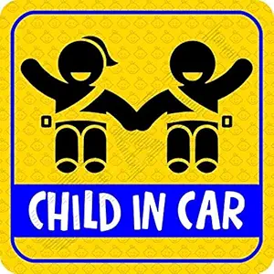 CVANU Child in Car Kids Safety Warning Sticker for Driver, Safety Caution Sign Stickers CV-7