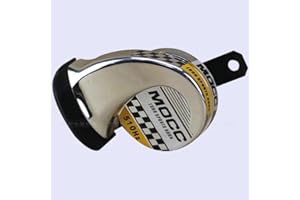 BSDYCL Universal Motorcycle Horn 115DB - Waterproof Dustproof 12V Loud Car Horn for Motorbikes, Trucks, Trains, and Boats - High-Performance Motorbike Horns, Get Noticed with Our Epic Horn Sounds! (silver)